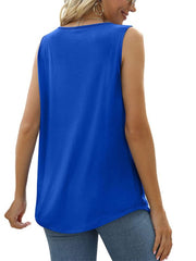 Ruched Square Neck Tank - Cute Little Wish