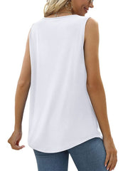 Ruched Square Neck Tank - Cute Little Wish