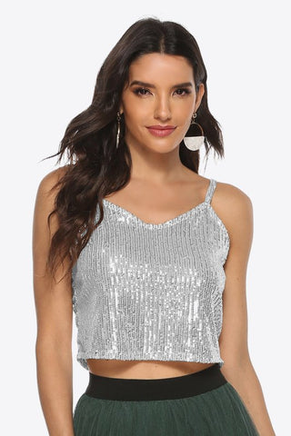 Sequin Cropped Cami - Cute Little Wish