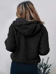 Sherpa Long Sleeve Hoodie with Kangaroo Pocket