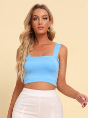 Square Neck Sleeveless Knit Top - Cute Little Wish