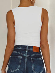 Square Neck Wide Strap Tank - Cute Little Wish