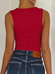 Square Neck Wide Strap Tank - Cute Little Wish