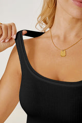 Square Neck Wide Strap Tank - Cute Little Wish