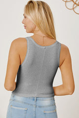 Square Neck Wide Strap Tank - Cute Little Wish