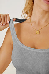 Square Neck Wide Strap Tank - Cute Little Wish