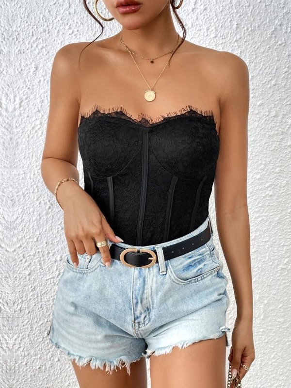 Strapless Sexy Neck Bodysuit - Cute Little Wish