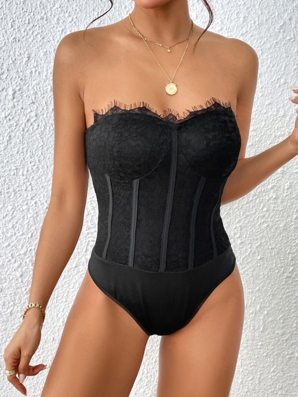 Strapless Sexy Neck Bodysuit - Cute Little Wish