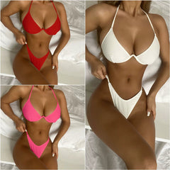 Underwire Push-up Sexy Two-Piece Swimsuit Bikini - Cute Little Wish