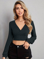 V Neck Crop Top - Cute Little Wish