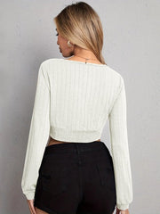 V Neck Crop Top - Cute Little Wish