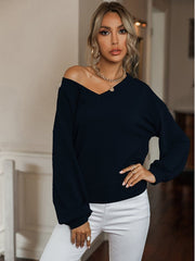 V-Neck Drop Shoulder Top - Cute Little Wish