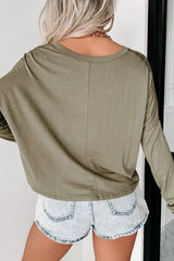 V-Neck Dropped Shoulder T-Shirt - Cute Little Wish