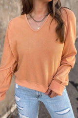 V Neck Long Sleeve T-Shirt