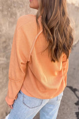 V Neck Long Sleeve T-Shirt