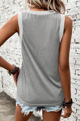 V-Neck Wide Strap Tank - Cute Little Wish