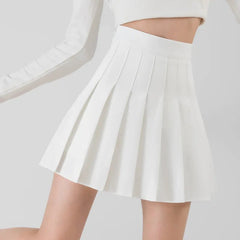 Vanilla Girl Aesthetic White Pleated Skirt - Cute Little Wish