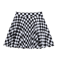 Y2K Aesthetic Checkered High Waist Skirt - Cute Little Wish